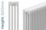 RR-FWH-4-0600-TH - Fitzrovia 4 Column Horizontal Radiator H600mm x W622mm White RR-FWH-4-0600-TH - Fitzrovia 4 Column Horizontal Radiator H600mm x W622mm White